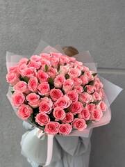 Букет из 55 роз Мандала 60см Акция