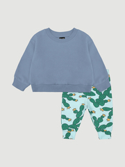 Комплект Mjölk Свитшот Blue Shadow/Штанишки Cactus