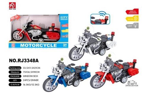 Мотоцикл Инерционный, свет/звук, размер 33см*21см*12см