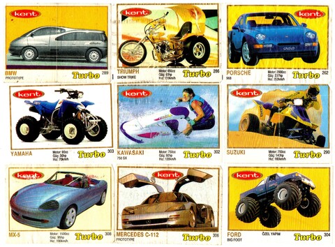 Вкладыш TURBO Турбо - Желтая серия (набор 20 штук) - № 262, 286, 289, 290, 302, 303, 304, 306, 308, 309, 310, 311, 312, 314, 320, 323, 324, 325, 327, 329