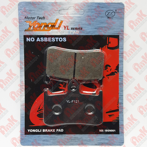 YL-F121 Тормозные колодки дисковые мото YONGLI Organic (FDB533P)