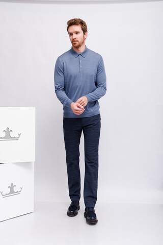 GRAN SASSO Поло на пуговицах из шерсти с шелком