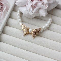 Бусины спейсеры Бабочка, 18*10 мм, 1 пара, позолота, Р064