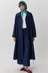 Косынка из шелка бирюзовая в горошек