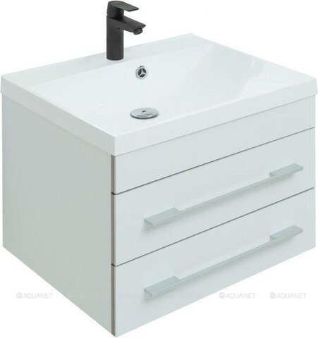 Aquanet 287643 Тумба с раковиной Верона 58 New цв.белый матовый (раковина Aquanet) (287643)