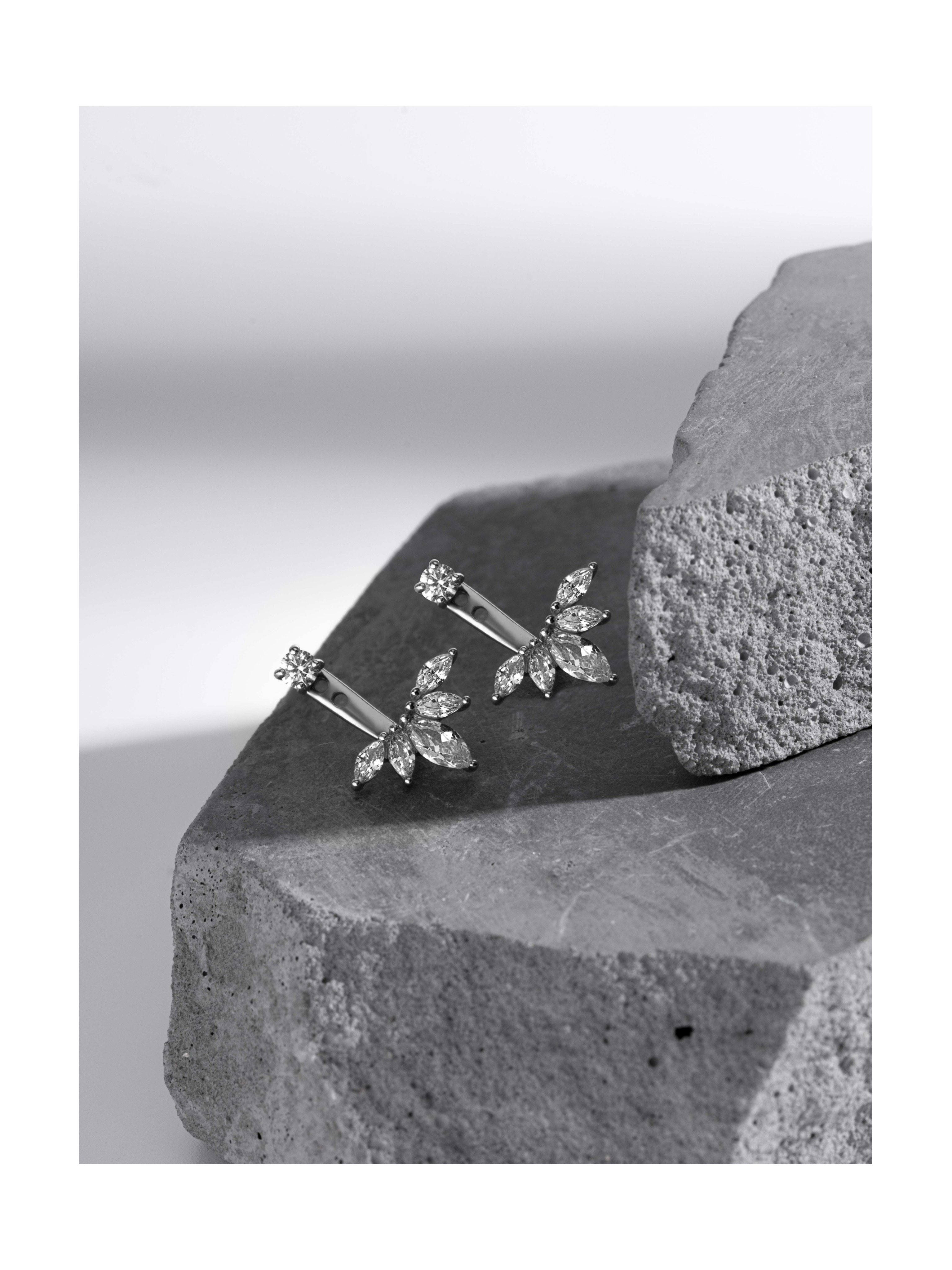 Серьги 2-в-1 Кринолин