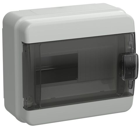 TEKFOR Корпус пласт. КМПн-8 IP65 черн. прозр. дверь IEK