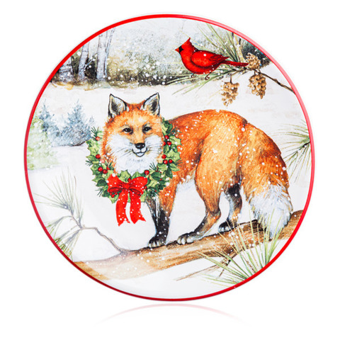 Тарелка пирожковая 15см Certified Int. Зимний лес Лиса