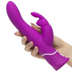 Лиловый вибратор-кролик Curve Rechargeable Rabbit Vibrator - 25,4 см. - 