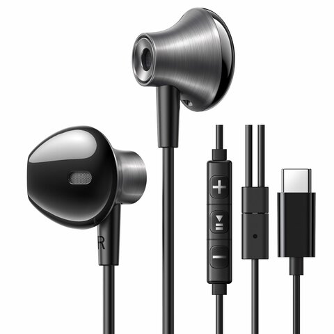 Наушники UGREEN EP106 (35756) Wired Earphones Type-C, черный