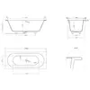 Salini ORNELLA AXIS 170x70 104613M Ванна встраиваемая S-Sense, матовый