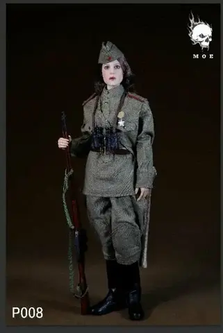 Фигурка Советская женщина снайпер в зимней экипировке масштаб 1/6 MOETOYS