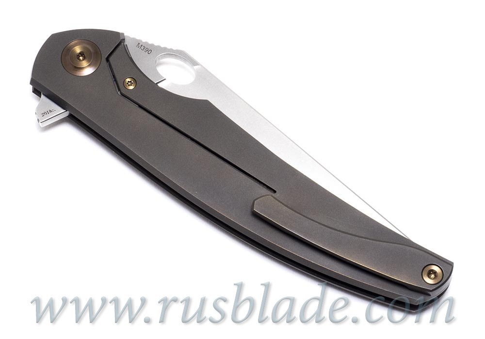 Cheburkov Raven M390 Titanium CF Folding Knife - фотография 