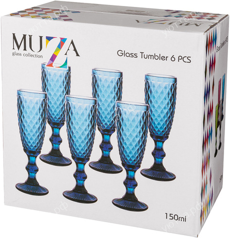 Набор бокалов для шампанского Lefard Muza Color 