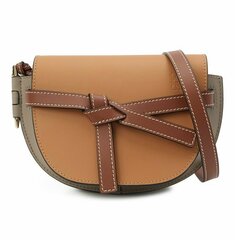 Кожаная сумка Loewe Gate коричневый
