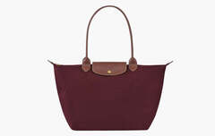 Longchamp Le Pliage Original Recycled Canvas L Tote Bag "Burgundy"