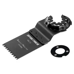 Насадка для МФИ ПРАКТИКА режущая пазовая прямая, HCS, по дереву, 34 мм, крупный зуб (240-089)