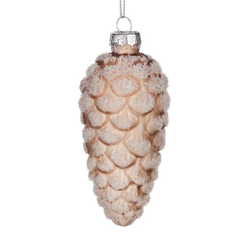 Набор украшений на елку 2шт 11см Goodwill Шишки коричневые с белым