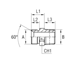 Штуцер FC BSP 1" NPT 3/4" CAST