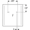 Зеркало с подсветкой Geberit Option Basic, двухсторонняя подсветка: B=60см, H=65см