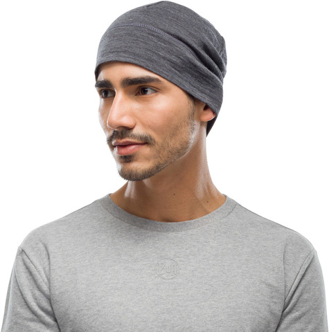 Картинка шапка Buff Hat Wool Iightweight Solid Grey - 2