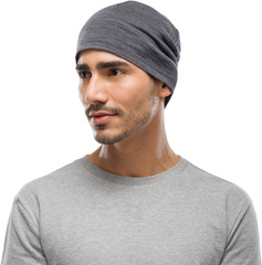 Тонкая шерстяная шапка Buff Solid Grey - 2