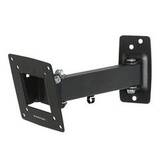 Кронштейн Kromax OPTIMA-103 черный для TV 10"-28", настенный наклонно-поворотный, max VESA 100x100, от стены 68.5-225 мм, наклон +5-12°, поворот ±90°, нагрузка до 25 кг