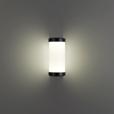 Уличный настенный светодиодный светильник 359300 STREET NT24 000 черный IP65 LED 6W 4000K 180-265V OPAL