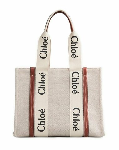 Сумка-тоут для женщин Chloé Woody бежевый