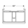 Шкафчик для раковины Geberit Smyle Square, с двумя выдвижными ящиками: B=73.4см, H=61.7см, T=47см, Белый / Высокоглянцевое покрытие
