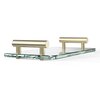 Decor Walther Bar Tab 0857082 Поднос с ручками, стеклянный, цвет: матовое золото / прозрачное стекло