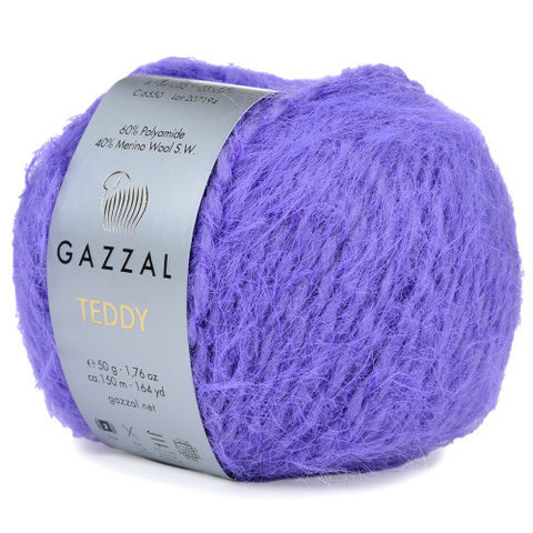 Пряжа Gazzal Teddy 6550 фиалка