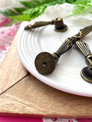 Ручка для шкатулки, бронзовая свисающая, металлическая, 6,2*2 см, набор 4 шт.