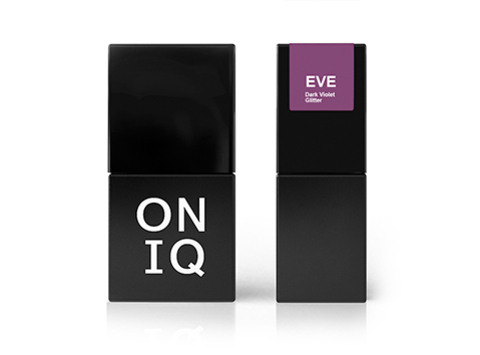 Гель-лак ONIQ Eve 126 - Dark Violet Glitter, 10 мл