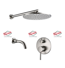 Душевой комплект Warmer Brushed Chrome Line Gl-200150 8D