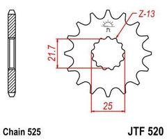 Звезда мотоциклетная JT JTF520.15