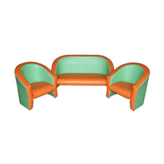 Комплект мягкой игровой мебели «Совенок» салатово-оранжевый