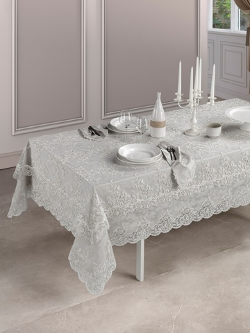 Скатерть кружевная 140x300 Emozioni Lace шампань