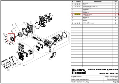 Подшипник QUATTRO ELEMENTI MILANO100 (793-299-P08)