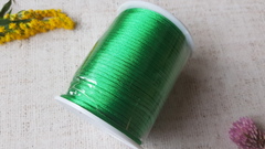 Шнур круглый атласный (для воздушных петель), 2 мм, зелёный