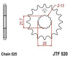 Звезда мотоциклетная JT JTF520.15
