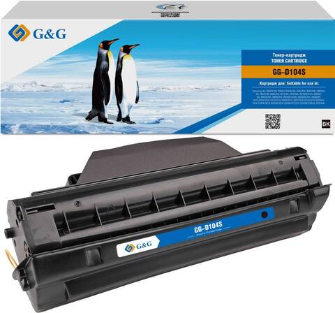 Картридж лазерный G&G GG-D104S черный (1500стр.) для Samsung ML-1660K, ML-1665K, 1661K, ML-1660, ML-1665, ML-1865W, ML-1666, ML-1860, ML-1673, ML-1674, ML-1673DCS, ML-1865K, ML-1864K, ML-1861K, ML-1865DCS, ML-1865WK, ML-1865EXP, SCX-3200, SCX-3210, S
