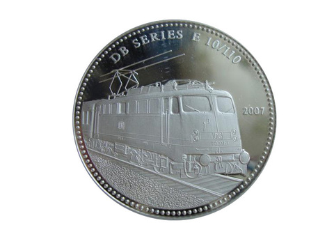 Палау 5 долларов 2007 Поезд паровоз Железная дорога СЕРЕБРО