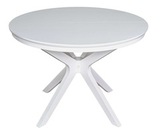 Стол VERONA 1100 CV с круглой столешницей, шпон , белая эмаль