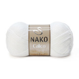 Пряжа Nako Calico 208 белый