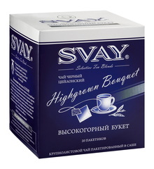 Чай цейлонский Svay Highgrown Bouquet (Высокогорный букет) черный в саше (20 саше по 2 гр.)