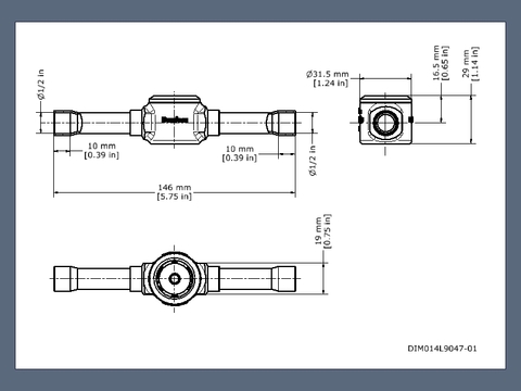 Danfoss 014L0183 SGP 12s N Стекло смотровое 1/2