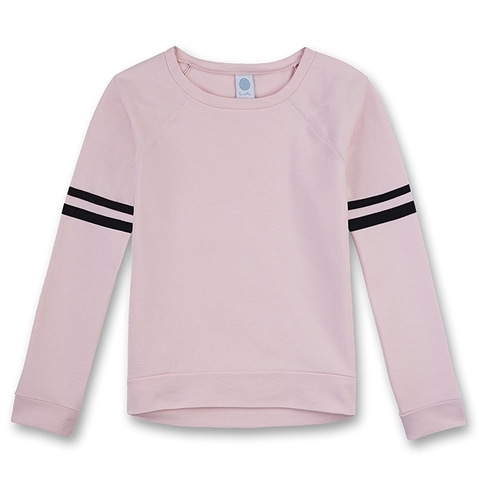 Розовый лонгслив с контрастными полосками Sanetta