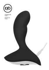 Черный массажер простаты с пультом N 79 Rechargeable P-Spot Stimulator - 