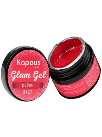 Гель-краска «Glam Gel», рубин, 5 мл